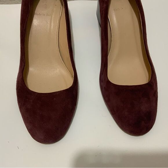 J Crew Womens size 9.5 Heels Pumps Suede Cabernet Shoes - Picture 11 of 12